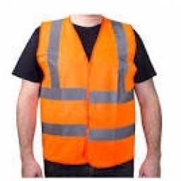 CHALECO SEGURIDAD NARANJA 100% POLYESTER