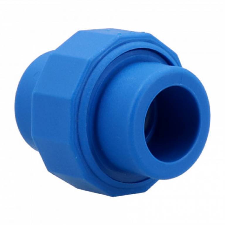 UNION DOBLE TERMOFUSION AZUL 25MM