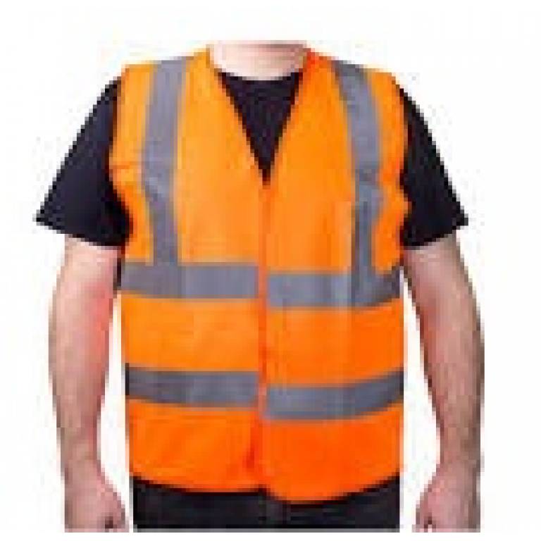 CHALECO SEGURIDAD NARANJA 100% POLYESTER