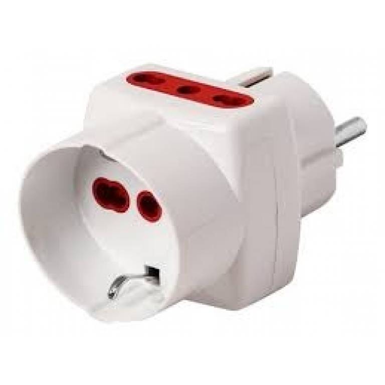 ADAPTADOR SCHUKOA 2 MODULARES + 1 SCHUKO 717323